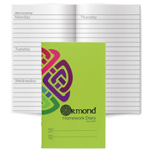 Ormond Homework Diary 84 Pages - ABC School Supplies