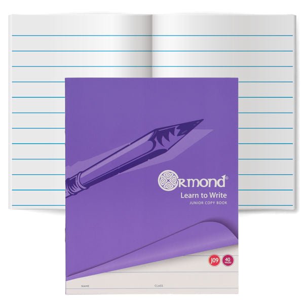 Ormond J09 15mm Wide Ruling 40 Page Junior Copy Book - Pack Of 20 - ABC School Supplies