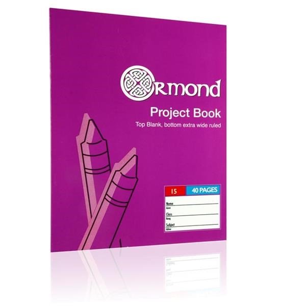 Ormond No. 15 40 Page Project Book - Pack Of 20 - ABC School Supplies