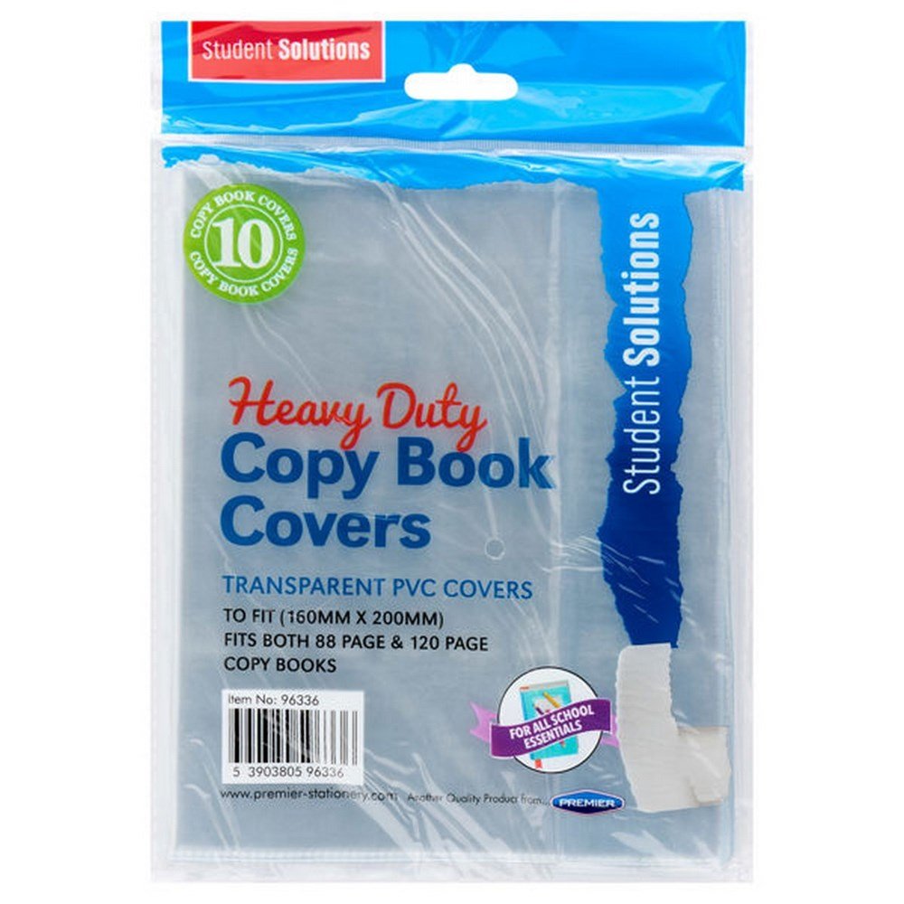Ormond Pvc Heavy Duty Copy Book Covers Pack Of 10 - ABC School Supplies