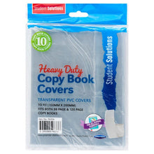 Ormond Pvc Heavy Duty Copy Book Covers Pack Of 10 - ABC School Supplies