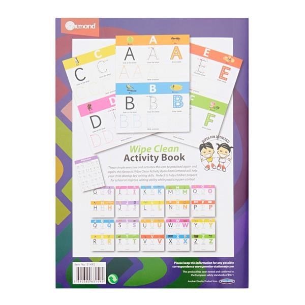 **Ormond Wipe Clean Activity Book - Alphabet - ABC School Supplies