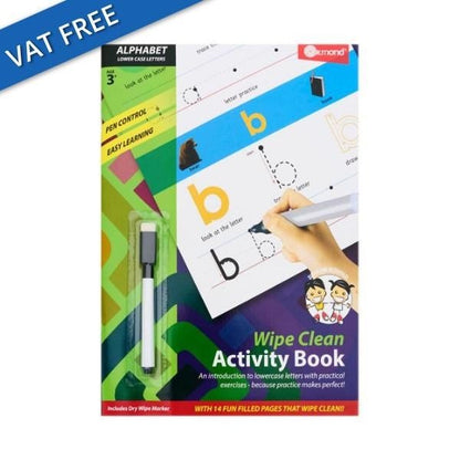 **Ormond Wipe Clean Activity Book - Alphabet Lower Case Letters - ABC School Supplies