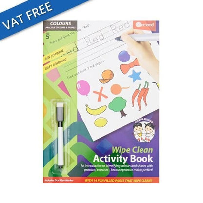 **Ormond Wipe Clean Activity Book - Colours and Shapes - ABC School Supplies
