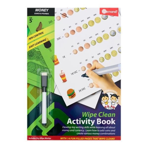 **Ormond Wipe Clean Activity Book - Money - ABC School Supplies