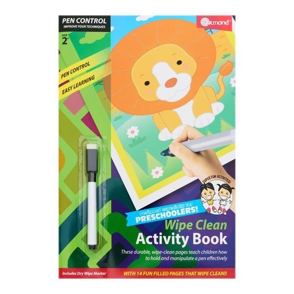 **Ormond Wipe Clean Activity Book - Pen Control - ABC School Supplies