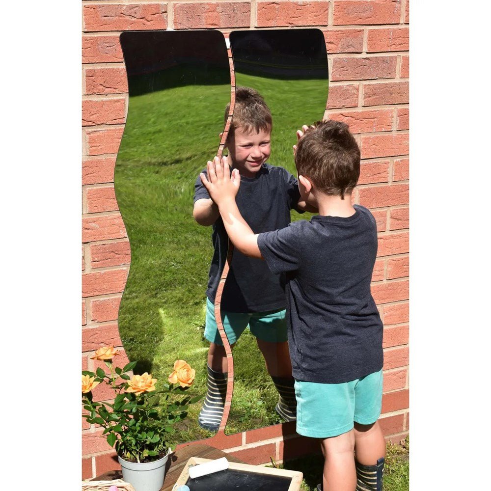 Outdoor / Indoor Wavy Mirrors Pack Of 2 - ABC School Supplies