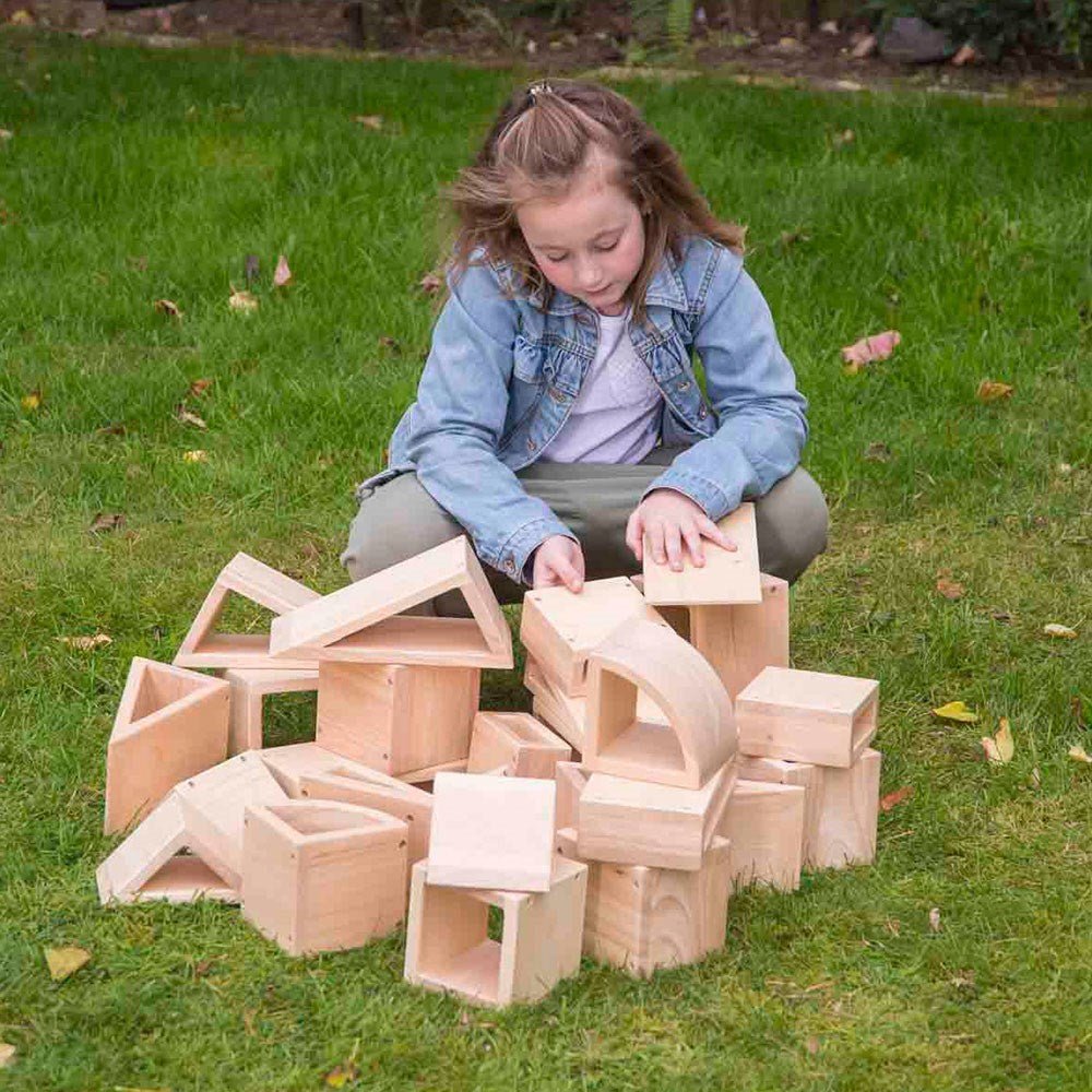 Outdoor Natural Hollow Block Set - ABC School Supplies