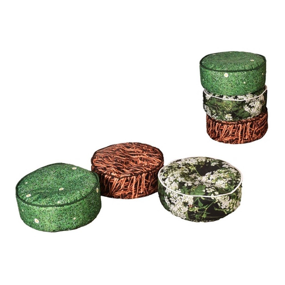 Outdr Indr Nature Print Pouffes - S3 - ABC School Supplies