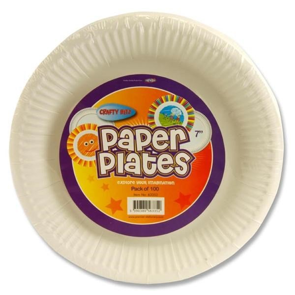 Paper Plates Set Of 100 7" - ABC School Supplies