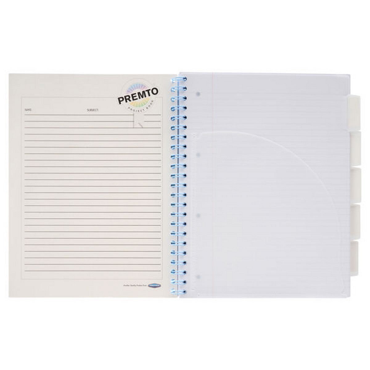 Pastel A4 250Pg Pp 5 Subject Wiro Project Book Pack Of 5 - ABC School Supplies