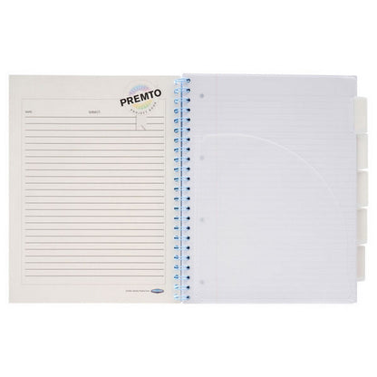 Pastel A4 250Pg Pp 5 Subject Wiro Project Book Pack Of 5 - ABC School Supplies