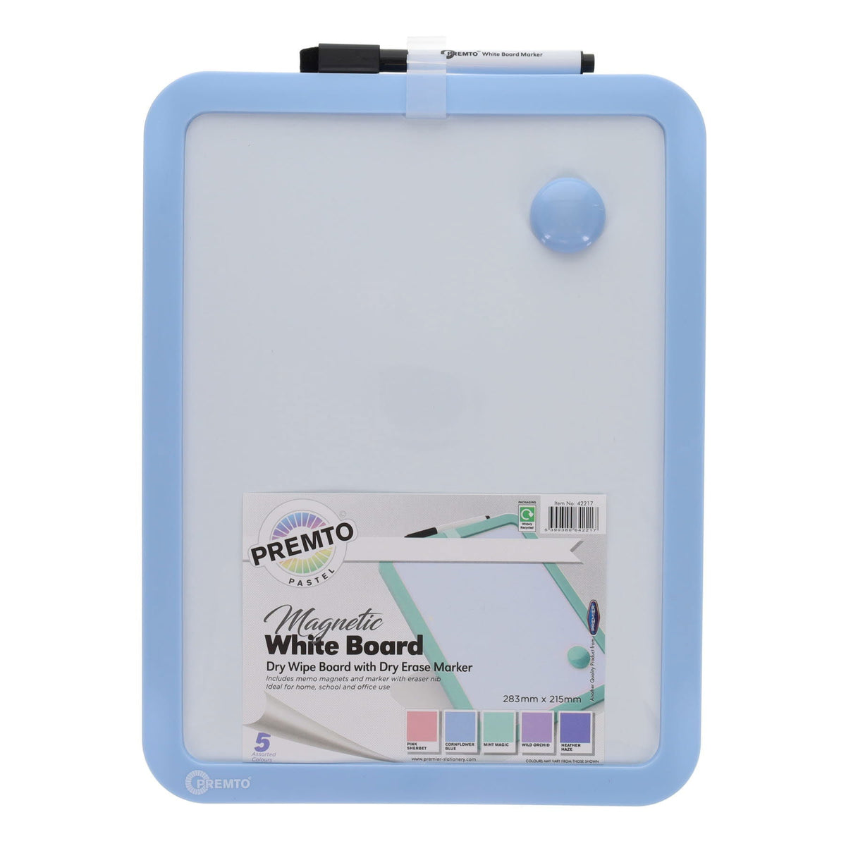 Pastel Magnetic Dry Wipe Whiteboard With Dry Erase Marker - ABC School Supplies