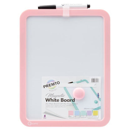 Pastel Magnetic Dry Wipe Whiteboards Pack Of 5 - ABC School Supplies