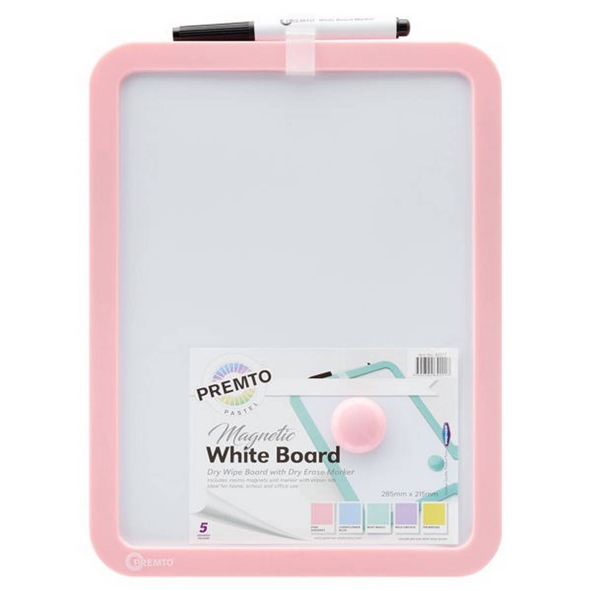 Pastel Magnetic Dry Wipe Whiteboards Pack Of 5 - ABC School Supplies