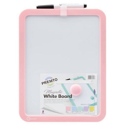Pastel Magnetic Dry Wipe Whiteboards Pack Of 5 - ABC School Supplies