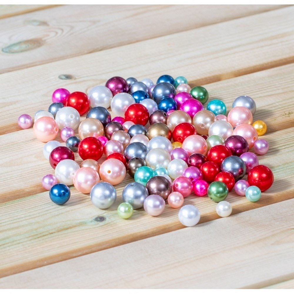 Pearlescent Like Beads - Metallic Colours Pack 100 - ABC School Supplies