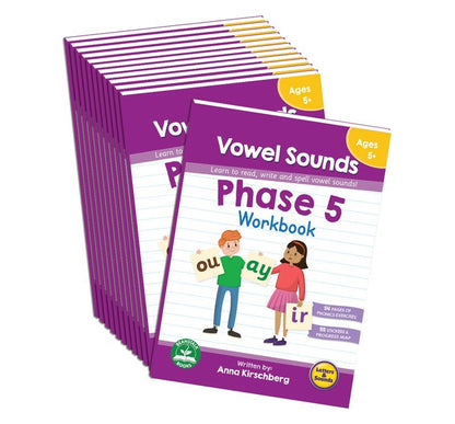 Phase 5 Vowel Sounds Workbook - 12 Pack - ABC School Supplies