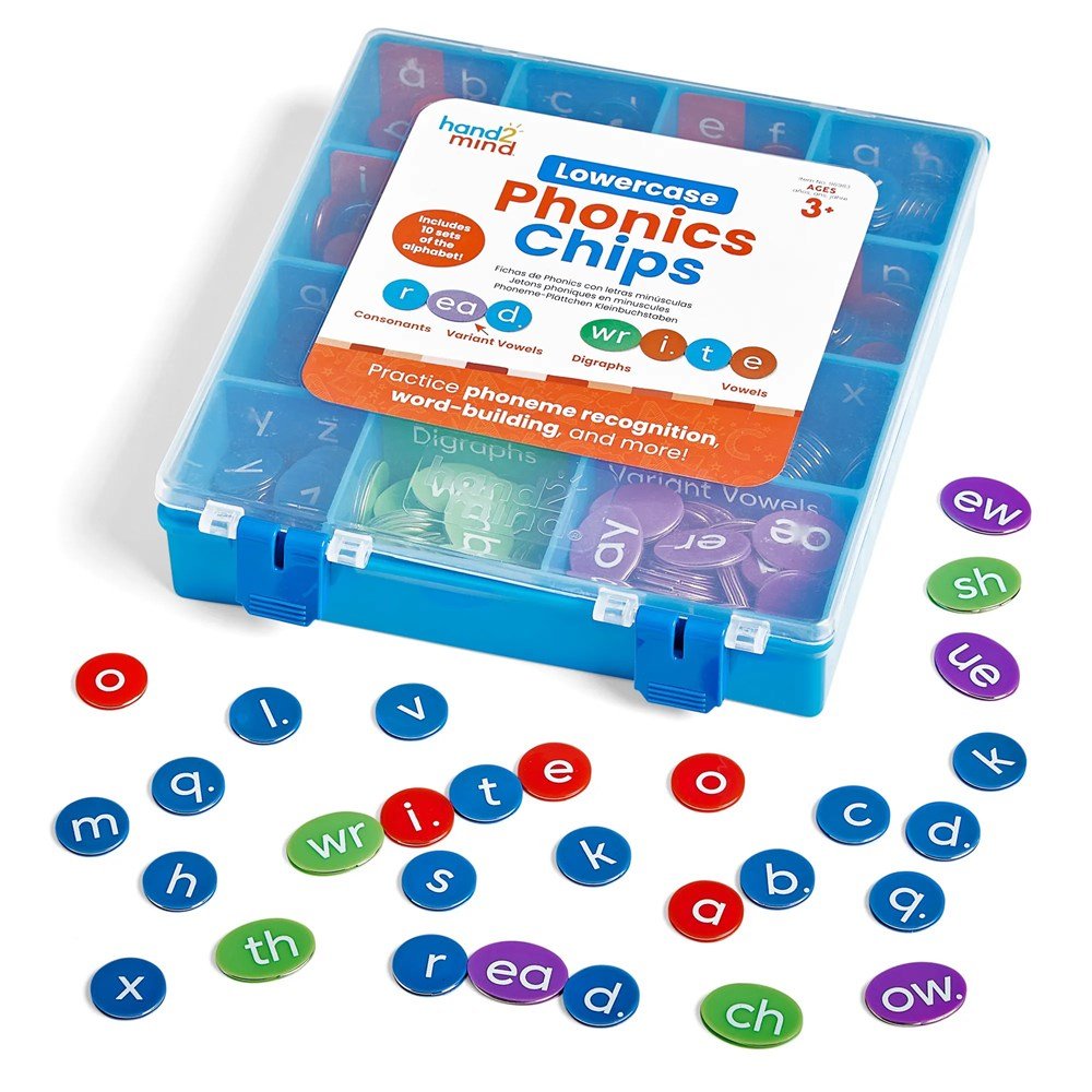 Phonics Alphabet Chips With Storage - ABC School Supplies
