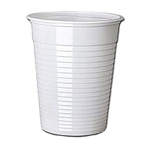 **Plastic Disposable Drinking Cups 7Oz/200Ml White Pack Of 100 - ABC School Supplies