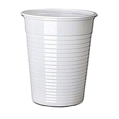 **Plastic Disposable Drinking Cups 7Oz/200Ml White Pack Of 100 - ABC School Supplies