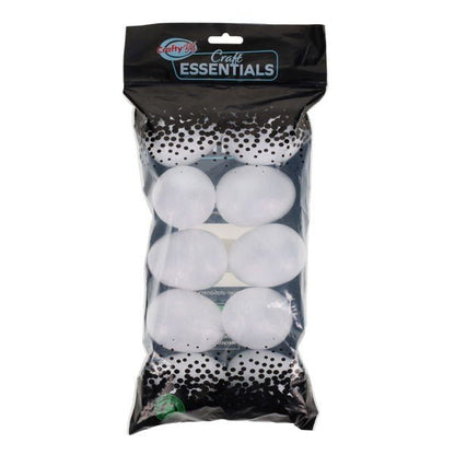 Polystyrene Eggs Pack of 10 - 7cm - ABC School Supplies