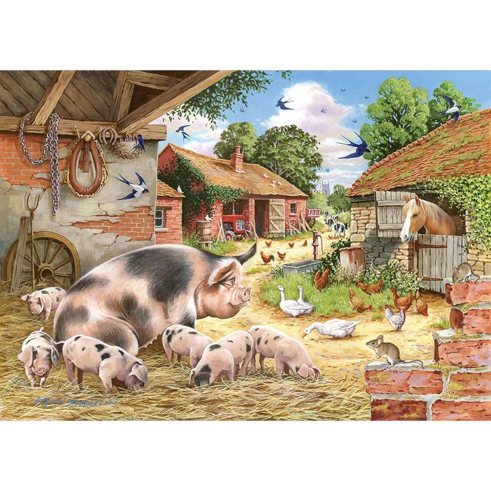 Poppy's Piglets - BIG 500 Piece Jigsaw Puzzle - ABC School Supplies