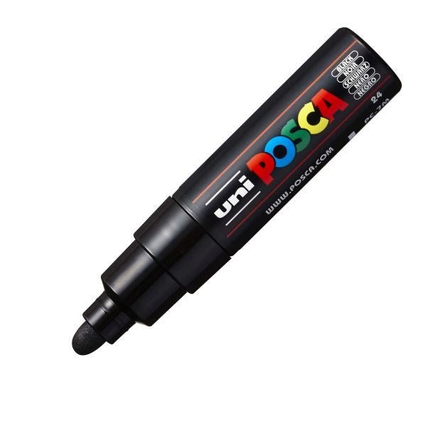 Posca Broad Bullet Tip Black PC - 7M (SINGLE) - ABC School Supplies