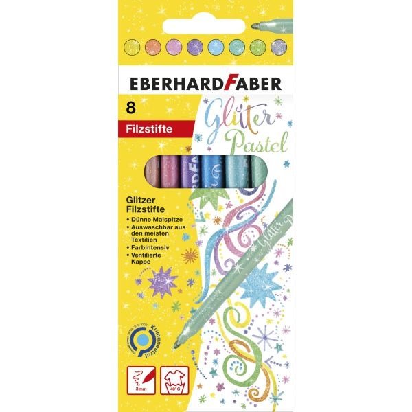 **Posca Pastel Glitter Felt Tip Pens Set Of 8 - ABC School Supplies