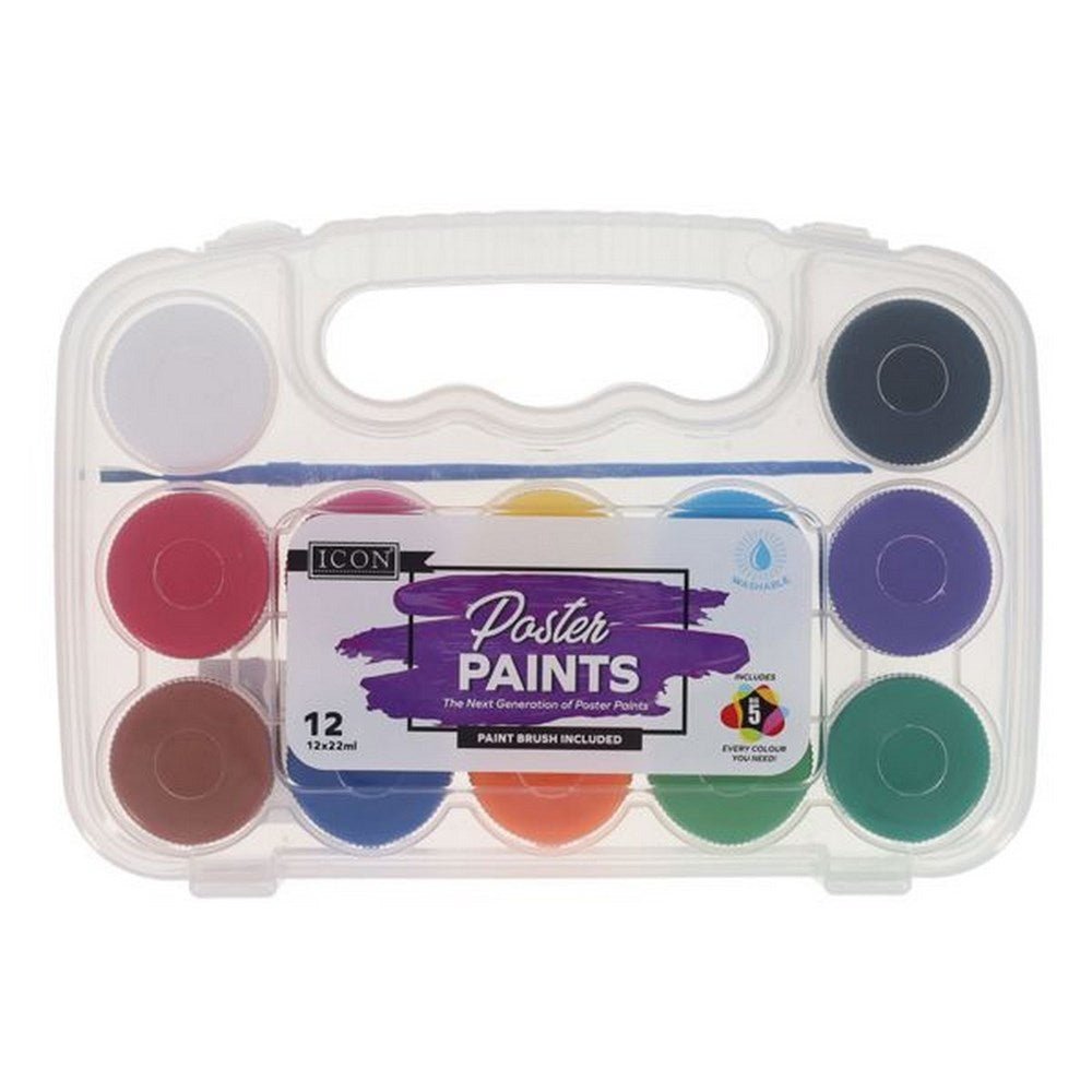 **Poster Paint Set 12 X 22Ml - ABC School Supplies