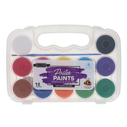 **Poster Paint Set 12 X 22Ml - ABC School Supplies
