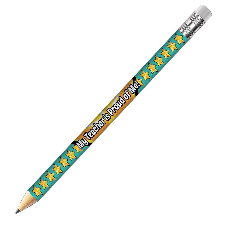 **Praise Pencils My Teacher Is Proud Of Me! (Pack Of 10) - ABC School Supplies