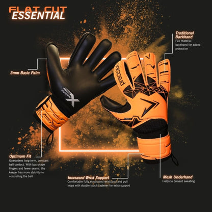 Precision Junior Fusion X Flat Cut Essential Goalkeeper Gloves - ABC School Supplies