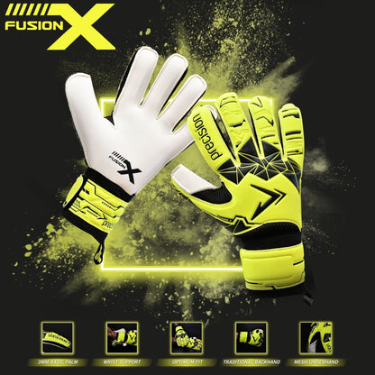 Precision Junior Fusion X Flat Cut Essential Goalkeeper Gloves - ABC School Supplies