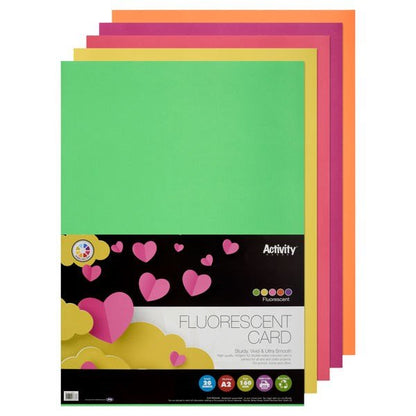 Premier A2 160gsm Fluorescent Neon Card (Pack of 20) - ABC School Supplies