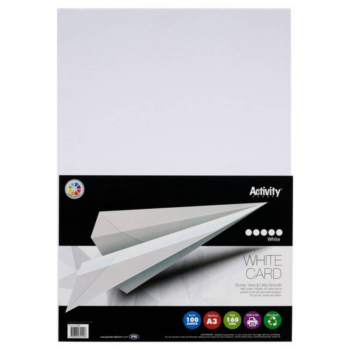 Premier A3 160G Activity Card White (Pack of 100 Sheets) - ABC School Supplies