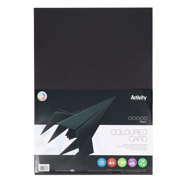 Premier A3 Black Card 160Gsm (Pack Of 100 Sheets) - ABC School Supplies
