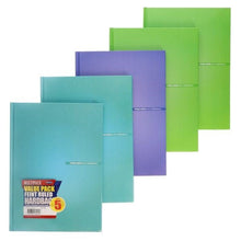 Premier A4 160Pg Hardcover Notebooks Value Pack of 5 - ABC School Supplies