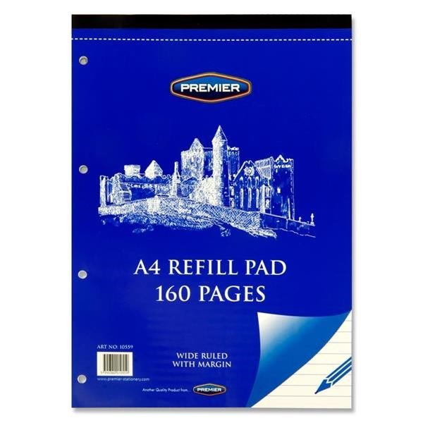 Premier A4 160Pg Refill Pad - Top - ABC School Supplies