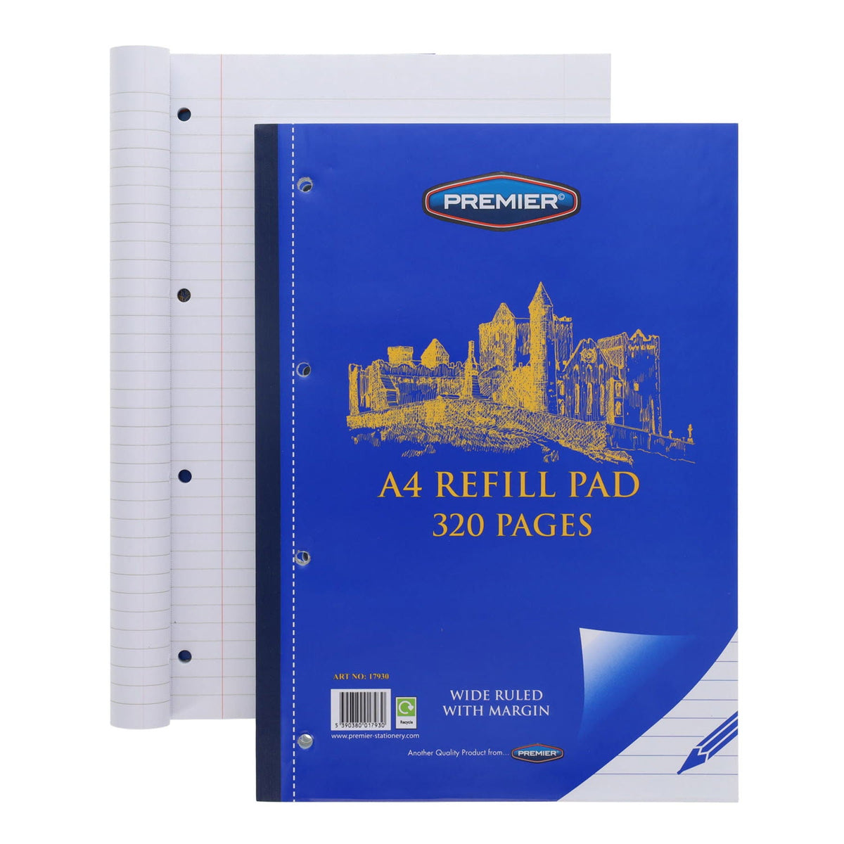 Premier A4 320pg Side Bound Refill Pad - ABC School Supplies