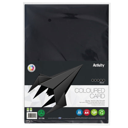 Premier A4 Black Card 160Gsm (Pack of 40 Sheets) - ABC School Supplies