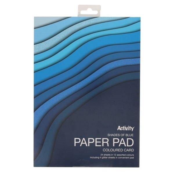 Premier A4 Card Pad 24 Sheets - Shades Of Blue - ABC School Supplies