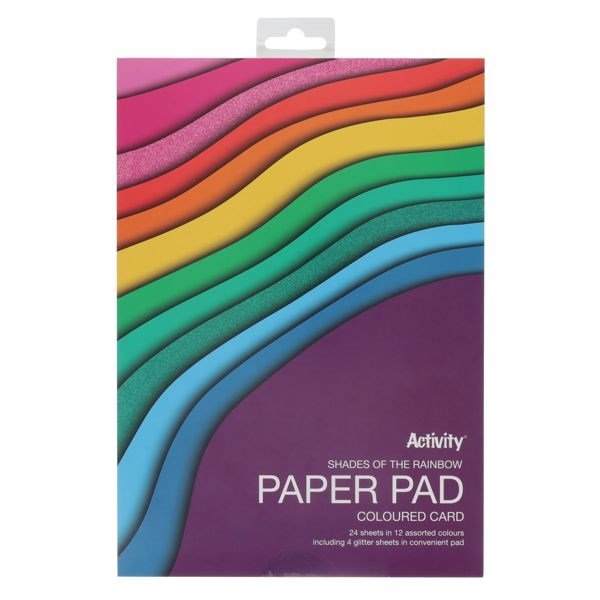 Premier A4 Card Pad 24 Sheets - Shades Of Rainbow - ABC School Supplies
