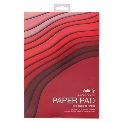 Premier A4 Card Pad 24 Sheets - Shades Of Red - ABC School Supplies