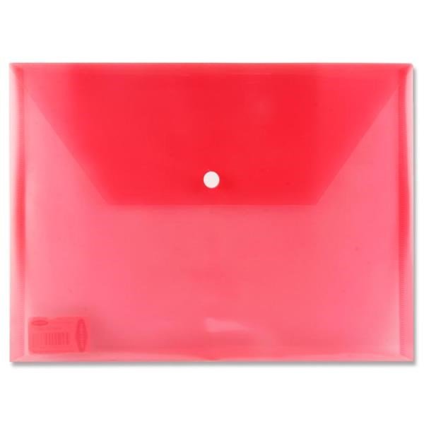 Premier Office A4 Clear Button Wallets Value Pack Of 12 - ABC School Supplies