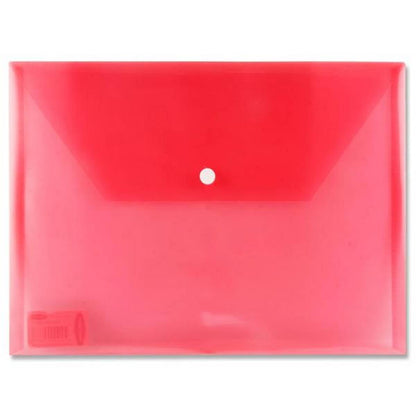 Premier Office A4 Clear Button Wallets Value Pack Of 12 - ABC School Supplies