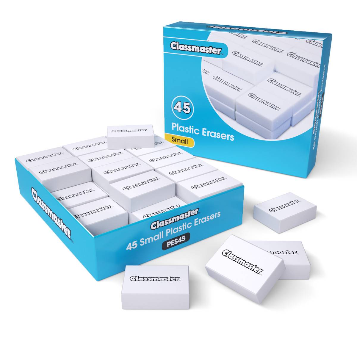 **Premium Quality Pencil Erasers Pack of 45 - ABC School Supplies