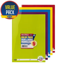 Premto A4 120Pg Durable Cover Manuscript Book - Pack Of 5 Asst. - ABC School Supplies
