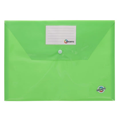 Premto A4 Button Storage Wallets Pack Of 5 - ABC School Supplies