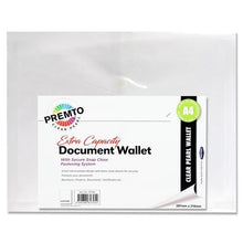 Premto A4 Extra Capacity Document Wallet - Clear Pearl - ABC School Supplies